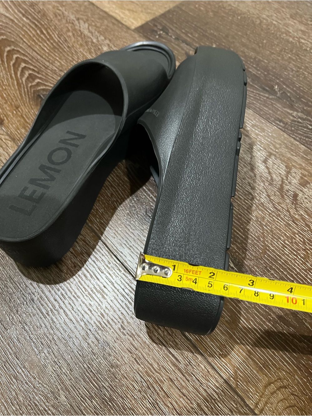 Lemon Jelly Black Slide platform Sandals size 41 - Picture 3 of 9